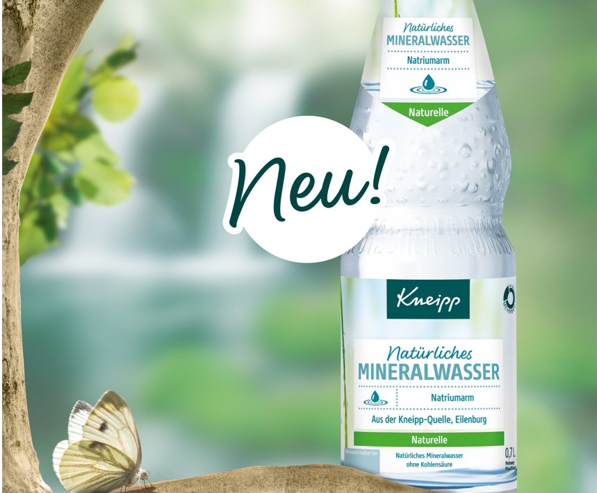 Frankenbrunnen KNEIPP MINERALWASSER JETZT IN DER GLASFLASCHE
